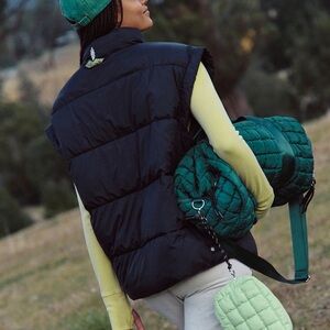 Free People Black Puffer Vest